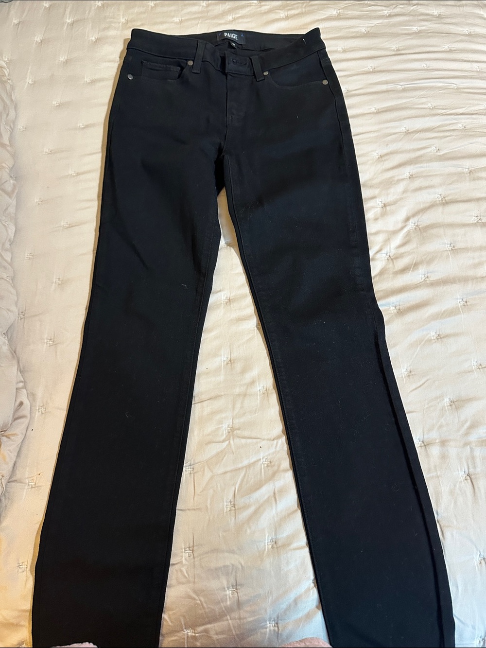 PAIGE Black Wide Leg Jeans